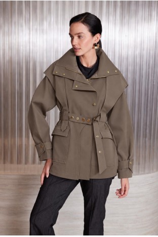Missemramiss 5474 Modern Muse Trençkot - BEJ