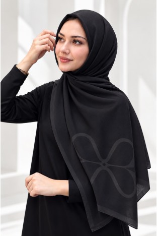 Missemramiss 5557  Mssm Yün İpek  Şal - SİYAH