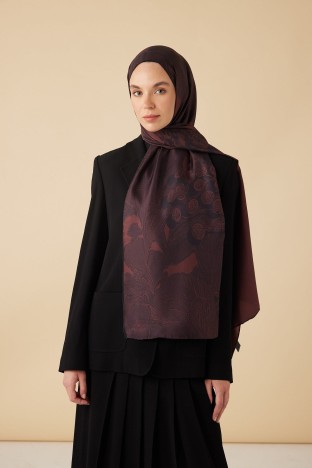 Maisa Mulberry İpek ŞAL - BORDO