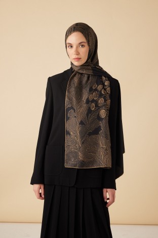 Maisa Mulberry İpek ŞAL - SİYAH GOLD
